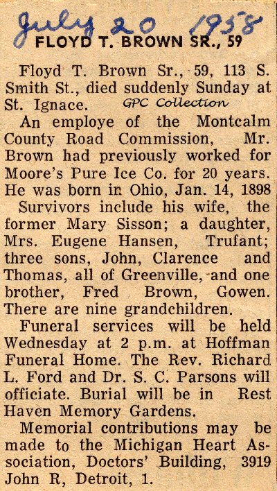 Floyd Brown - obit